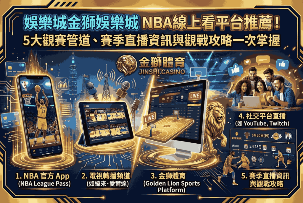  娛樂城金獅娛樂城 NBA線上看平台推薦！5大觀賽管道、賽季直播資訊與觀戰攻略一次掌握